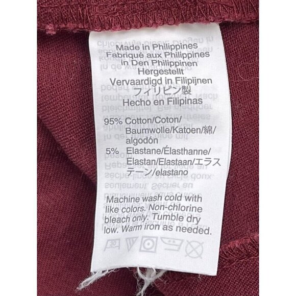 J. CREW Womens SIZE 0 Wine Cropped Twill Winnie PANTS w/ Scalloped Hem H5171 EUC - Picture 8 of 9